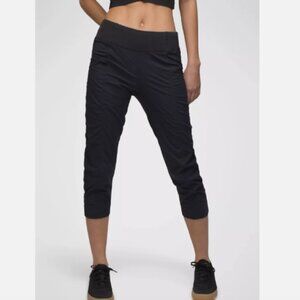 PrAna Koen Nylon Capri XS Black New With Tags Travel, Quick Dry